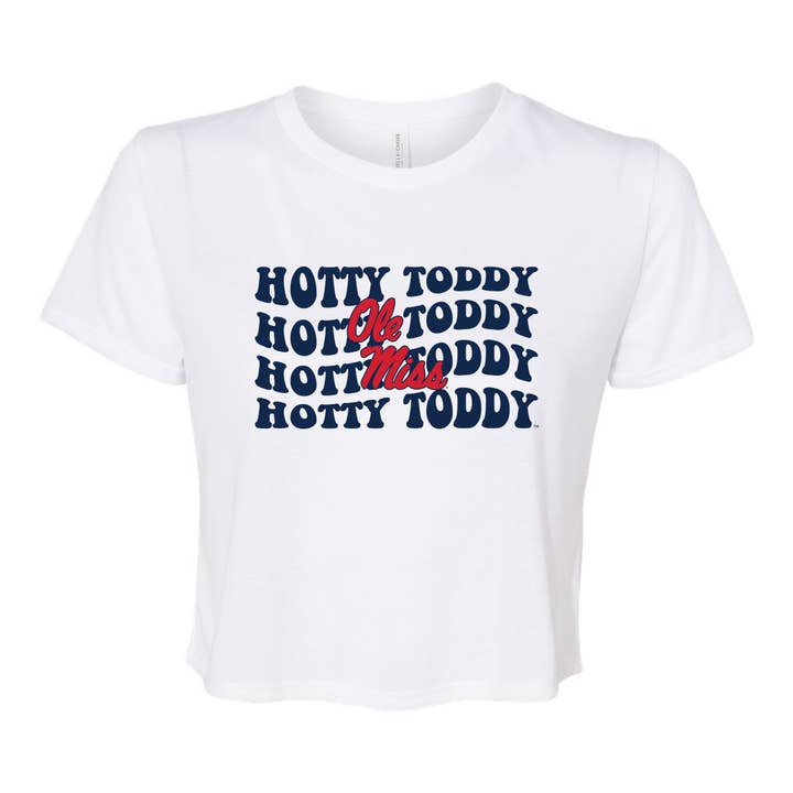 Capri Designs - Wholesale Screen Printed T-Shirt - Women's - Groovy Gal Crop Tee - NCAA Licensed