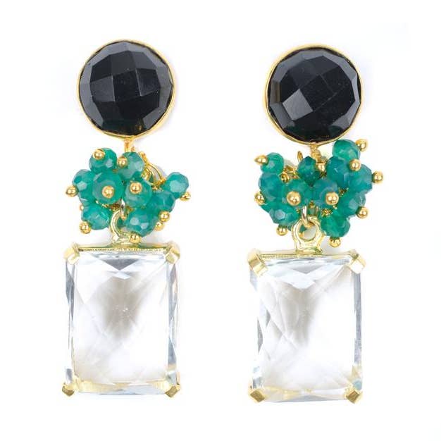 Alden-Ohrring — (3 verschiedene Edelstein-Optionen) für den Großhandel von Sissy Yates Designs