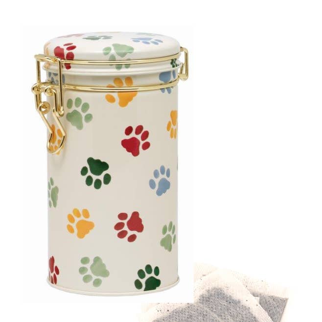 Emma Bridgewater - Polka Paws Small Clip Lid Tin with Tea for wholesale by Tin Treats