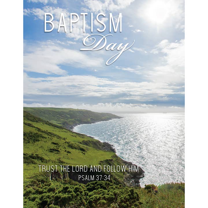 Baptism Card - Sunny Coastline for wholesale by Leonard Smith