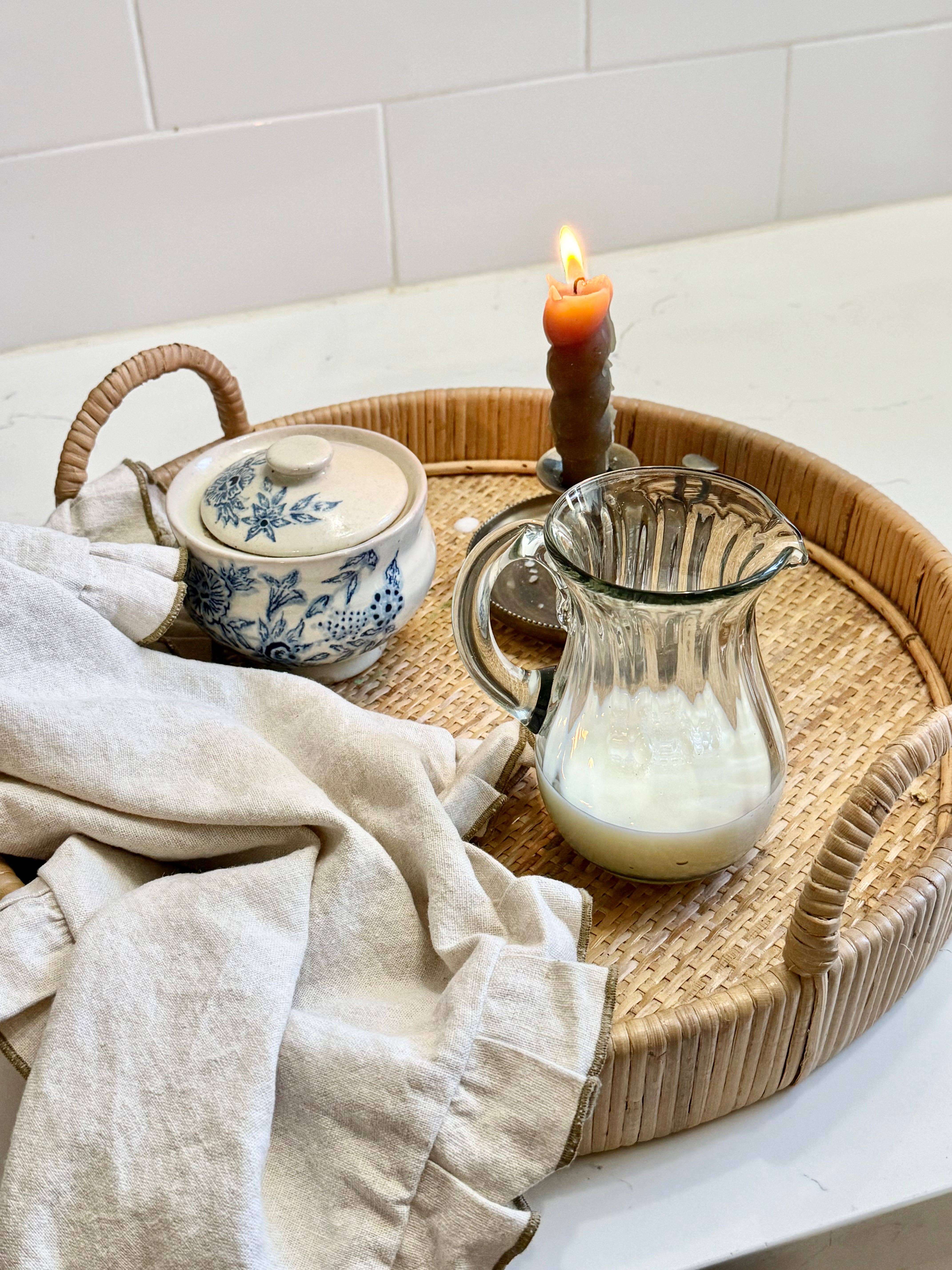 Villa Lua Home - Vente Carafe - Pichet cannelé soufflé à la main0