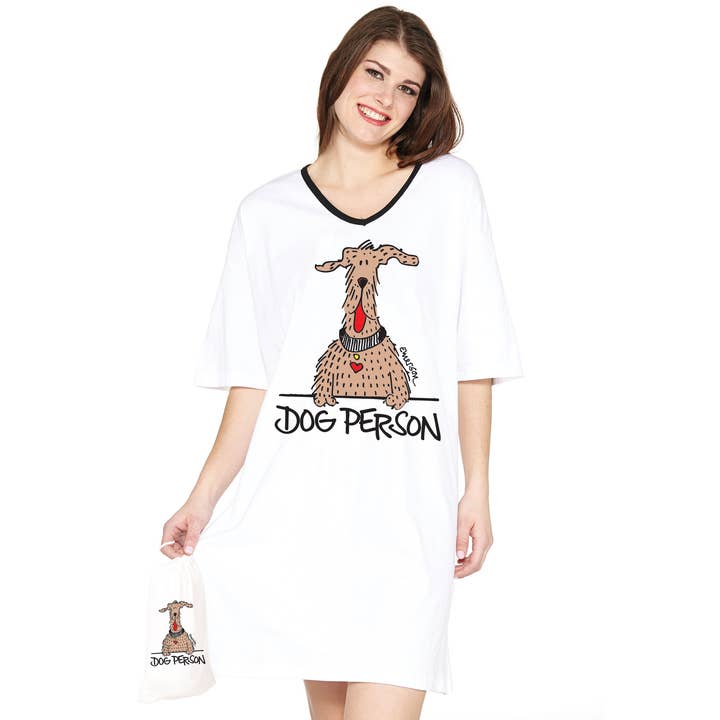 Emerson Street Clothing Co. - Wholesale Nightshirt - Women's - Dog Person, Nightshirt in a Bag0
