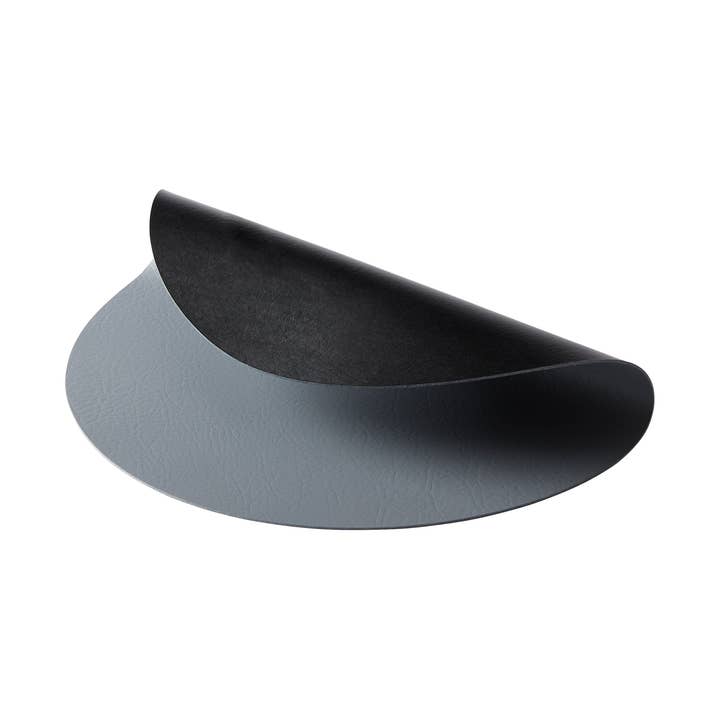 Aida A/S - Wholesale Placemat - Quadro Reversible  Placemat Round Ø38 cm.  Recycled Leather0