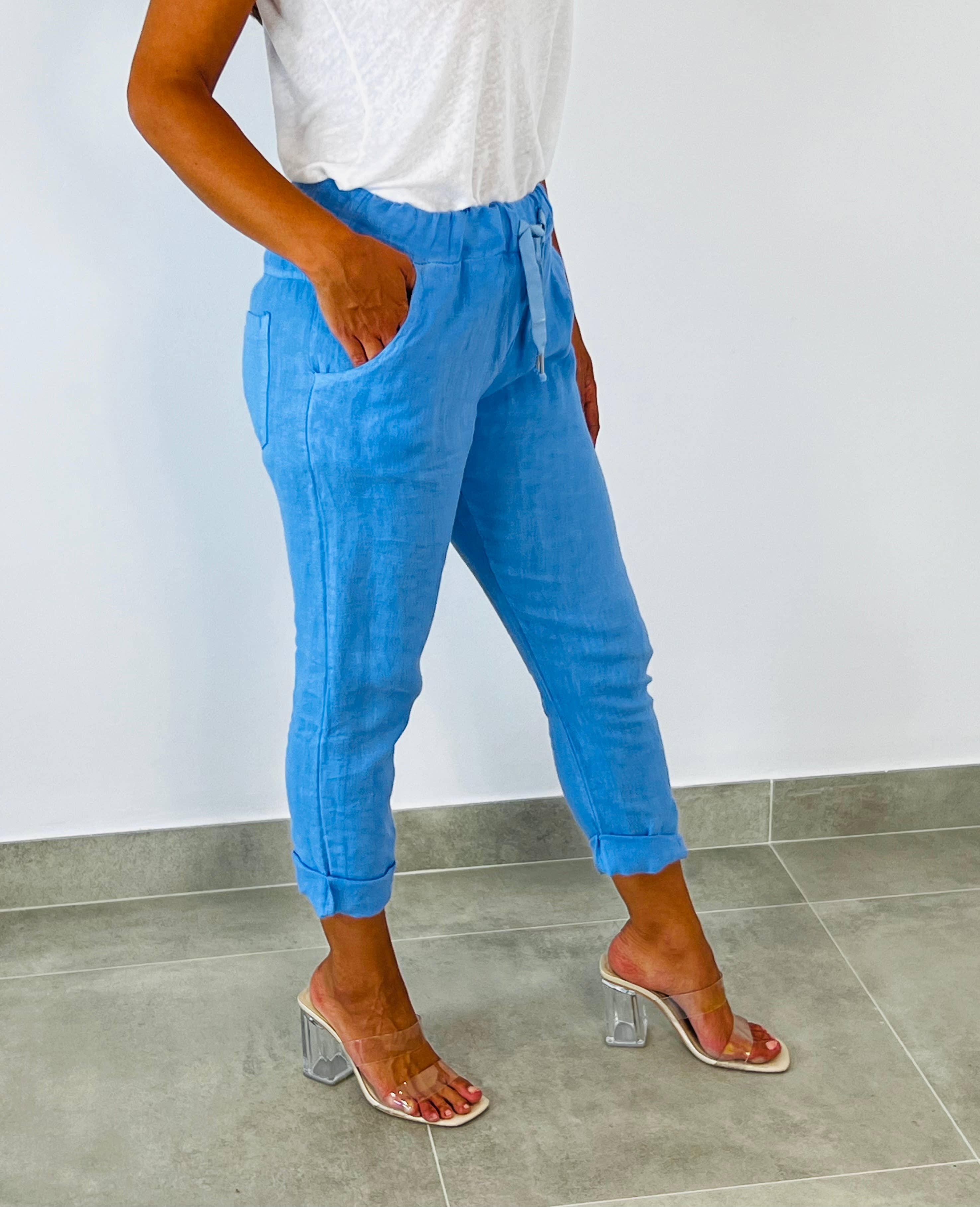 Linen & More - Wholesale Broek - Dames - REF 88433 linnen piratenbroek 100%7