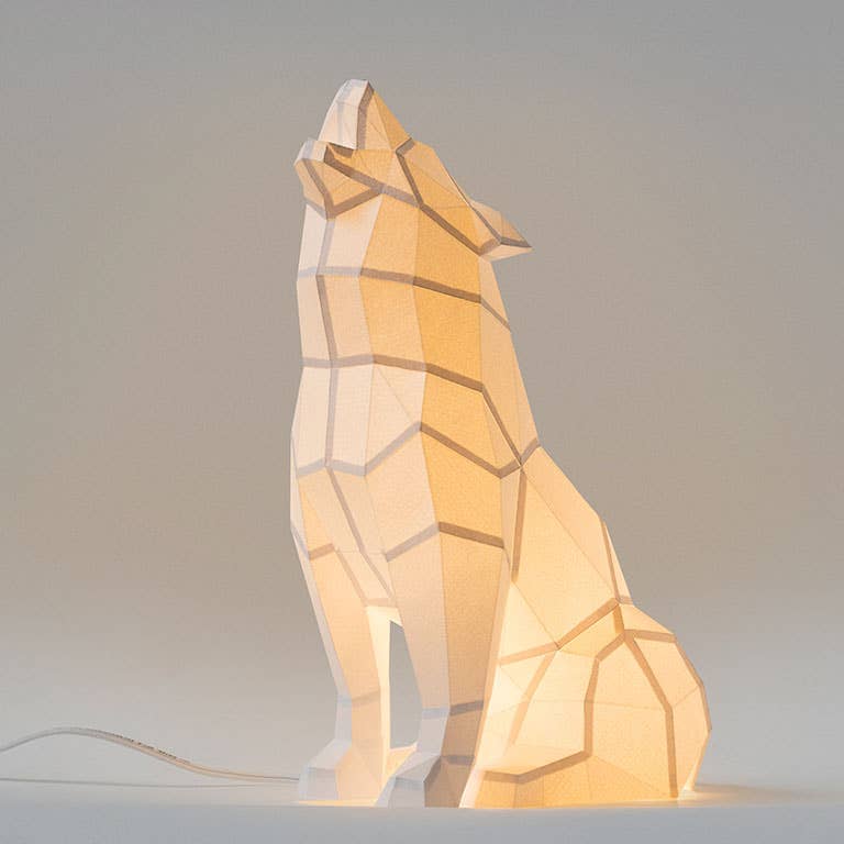 PAPERCRAFT WORLD – Großhandel Bastelset – Wolf 3D PaperCraft Origami Modell, Papierlampe35