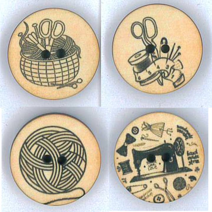 NEMARK - Wholesale Sewing button/snap - PACK PRINTED BUTTONS, HABERDASHERY ITEMS PACK 2