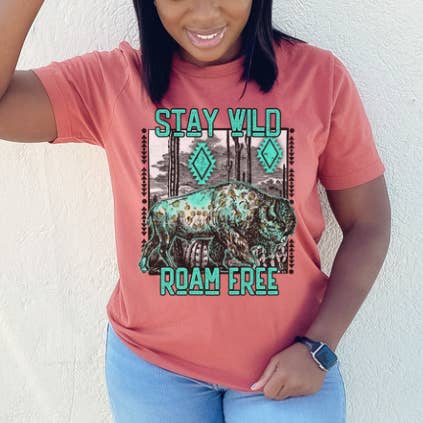 Stay Wild Roam Free DTF Print for wholesale by Simple Tymes