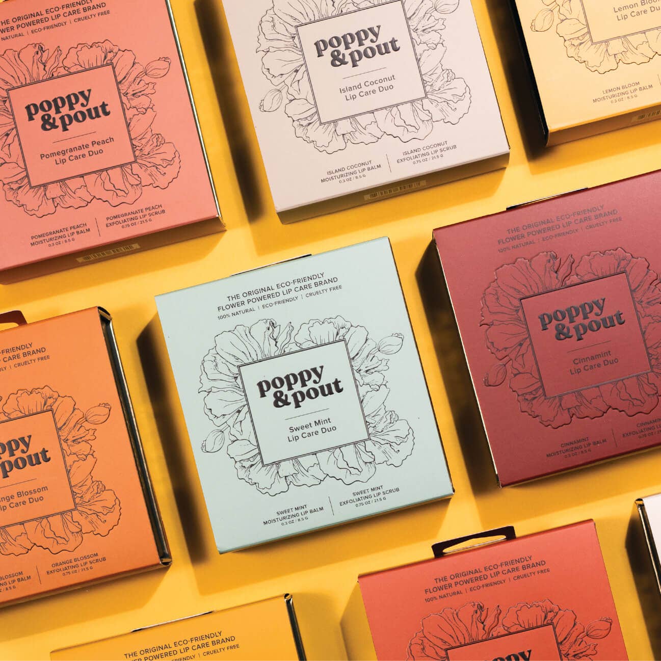 Poppy & Pout - Wholesale Lip Balm Set - Lip Care Duo, Lemon Bloom9