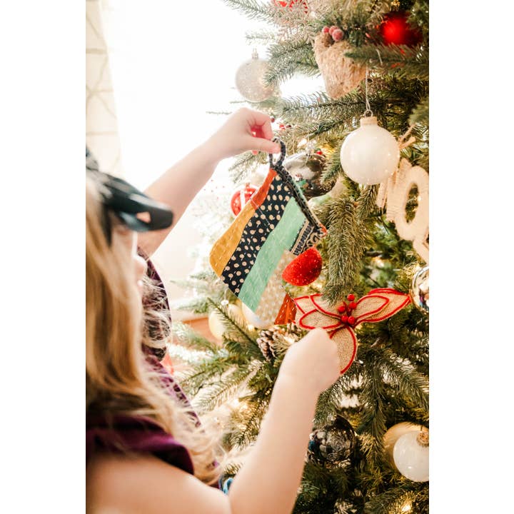 Asha Project - Wholesale Holiday Stocking - Mini Kantha Stocking