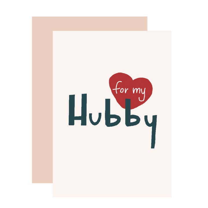 Hubby Greeting Card for wholesale by Aims Moon Paperie
