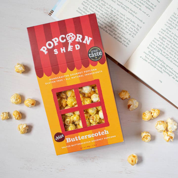 Popcorn Shed – Pipocas por atacado – Caixa de lanche de pipoca gourmet com caramelo vegano1