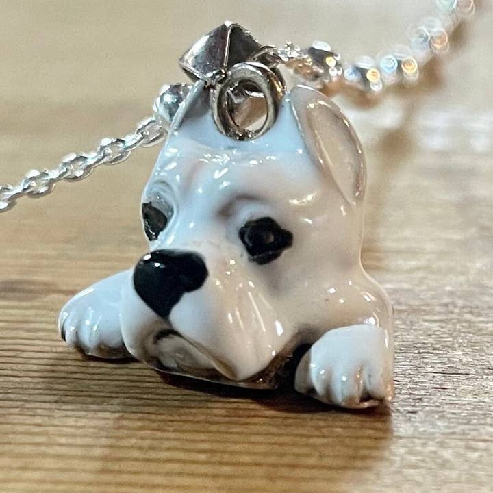 Gabbo Design - Wholesale Pendant/Charm Necklace - Charms + Dogo Argentino Personalized Silver Necklace3