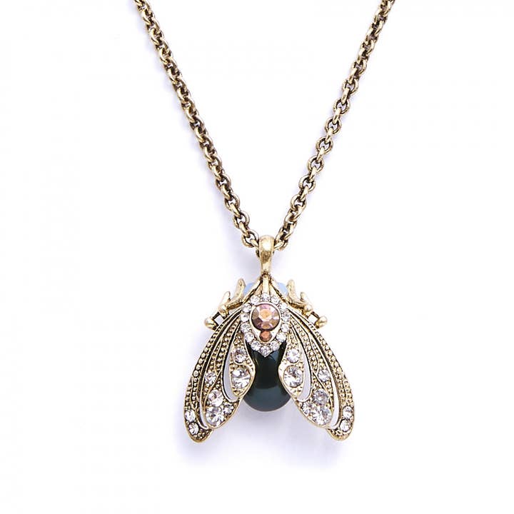 Bejewelled Moth Pendant for wholesale by Bill Skinner