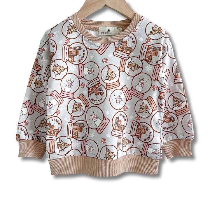 Jersey | Globo de nieve gris pardo | Algodón para venta al por mayor de Sadie Scott