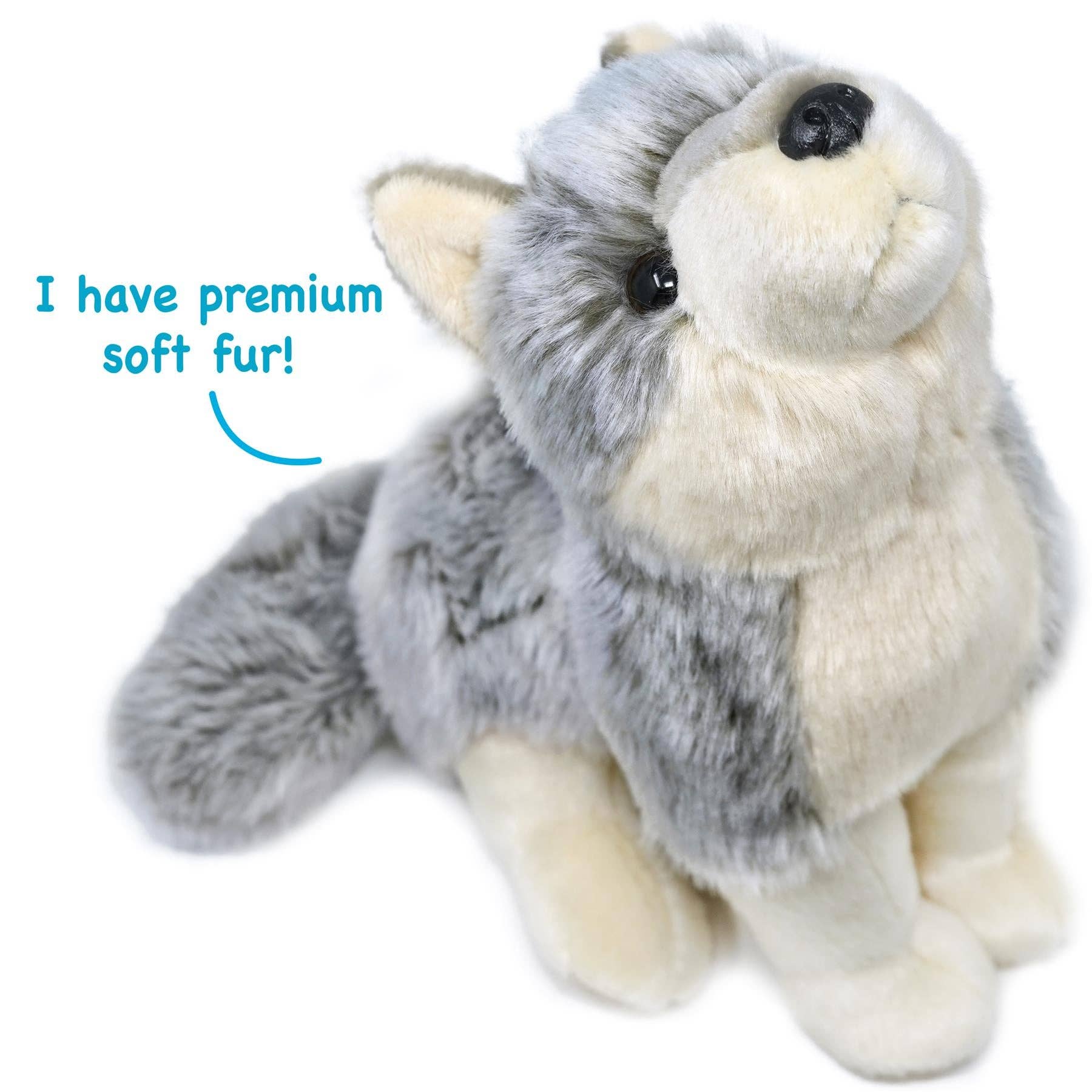 VIAHART Toy Co. - Wholesale Stuffed/Plush Toy - Kids & Baby - Wolcott the Wolf | 11 Inch Stuffed Animal Plush4