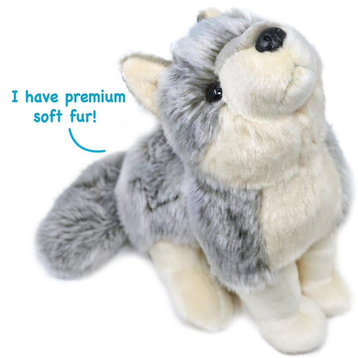 VIAHART Toy Co. - Wholesale Stuffed/Plush Toy - Kids & Baby - Wolcott the Wolf | 11 Inch Stuffed Animal Plush4