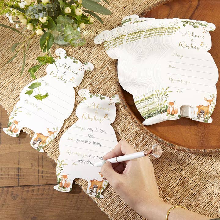 Kate Aspen - Wholesale Card Game - Woodland Baby Advice Card & Baby Shower Game (Set of 50)