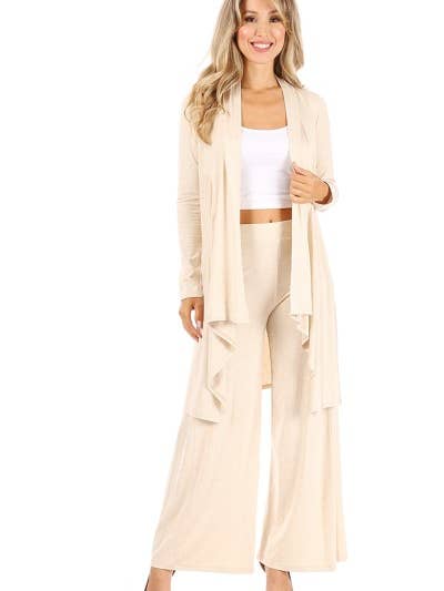 Chris & Carol Apparel - Vendita all'ingrosso Cardigan - Donna - X211256C - Cardigan drappeggiato Plus Size con schienale plissettato