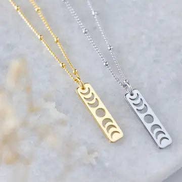 Mondphasen-Halskette - Gold oder Silber für den Großhandel von Mesa Blue