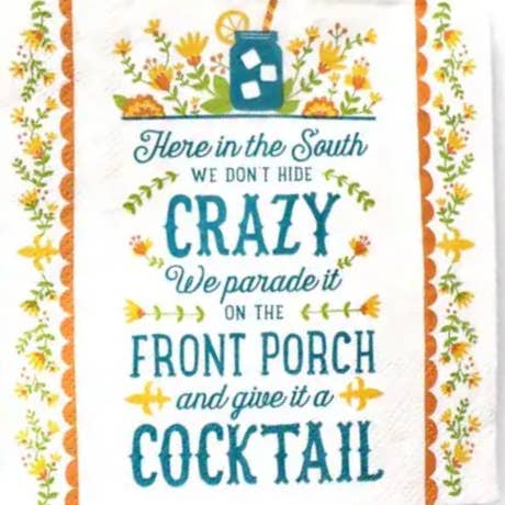 THE PARISH LINE - Vente Serviettes jetables - Serviette à cocktail - Crazy1