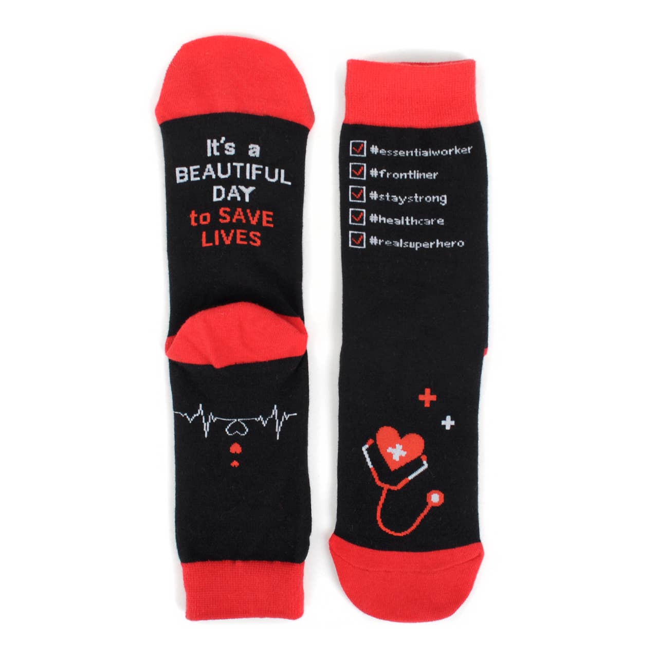 Selini New York - Vente Chaussettes – unisexe - Héros des soins de santé - Sauver des vies - Chaussettes fantaisie Ultra Premium5