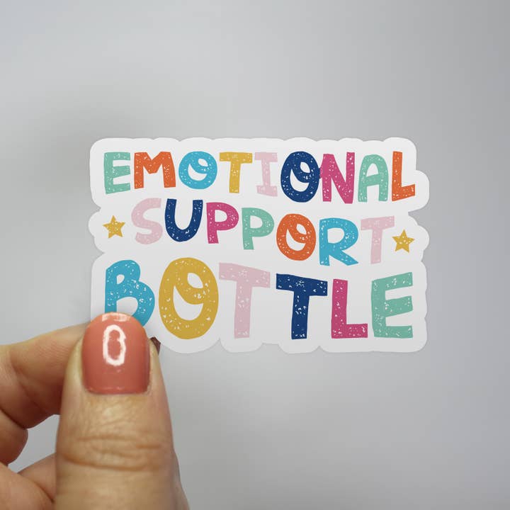 Autocollant bouteille de soutien émotionnel pour la vente par Jocelyn Diebolt Designs