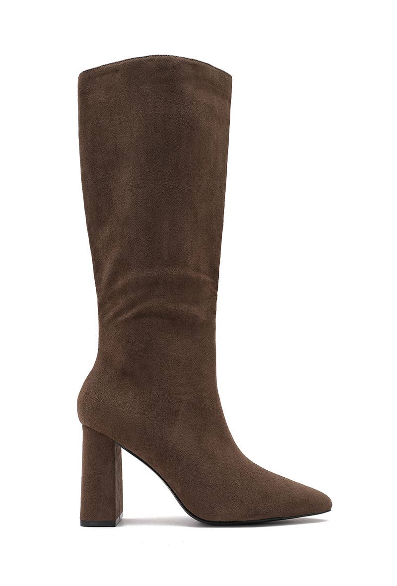 Joia Paris – wholesale Boots – Unisex – Square-heeled boots in faux suede H8-995H6
