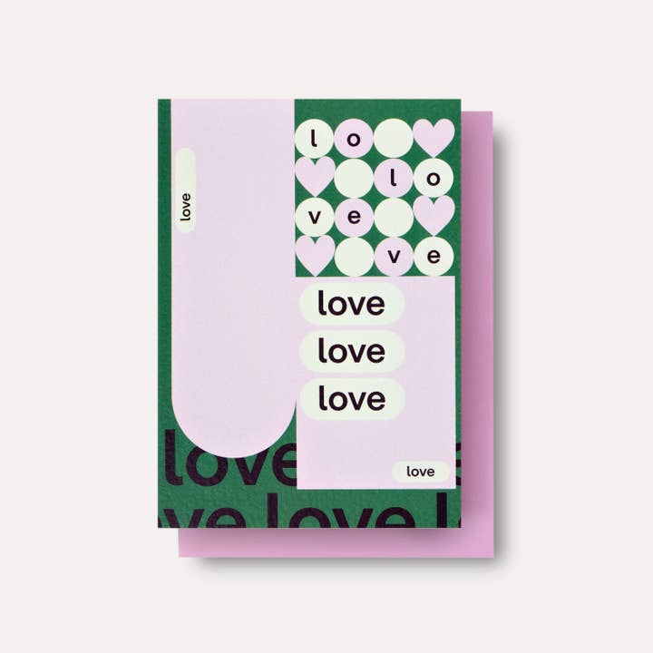 Crayon Love Card for wholesale by The Completist (No duties on USA orders!)
