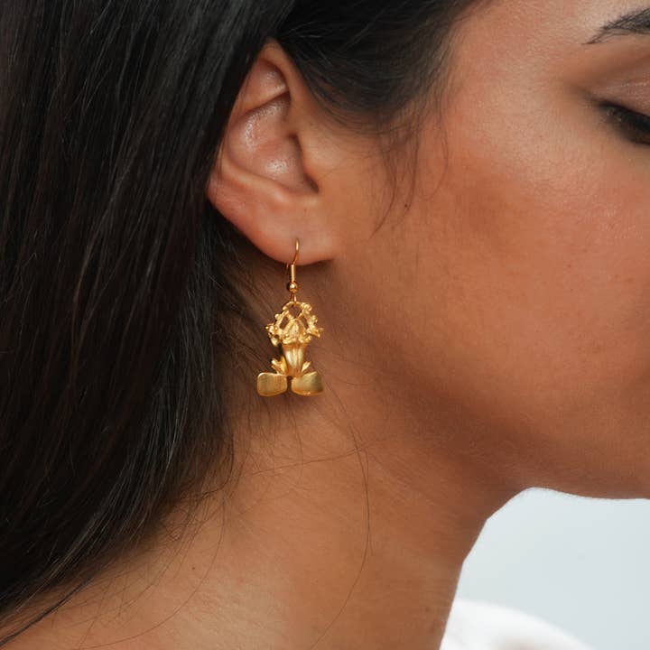 Discoveries, Inc. – wholesale Dangle earrings – Pre-Columbian Frog Earrings