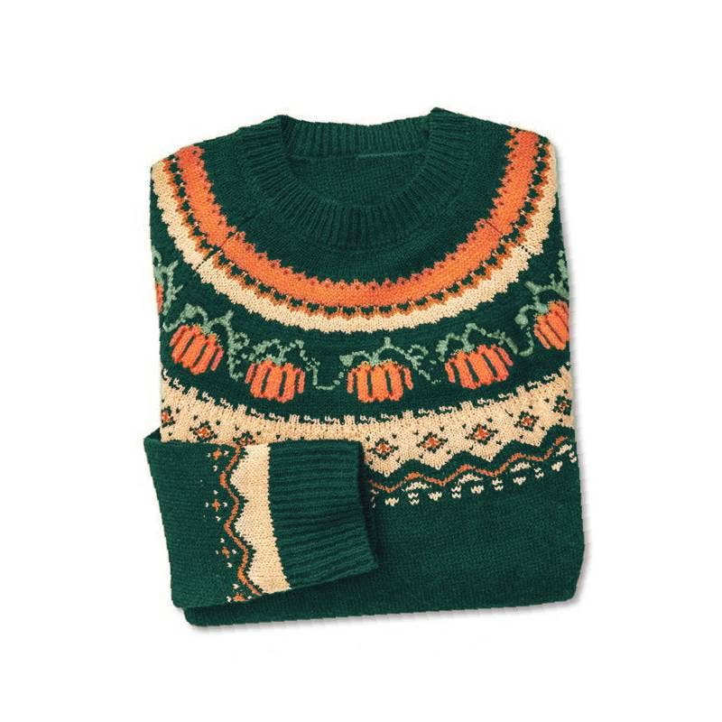 Rosa Clothing - Wholesale Knit Sweater - Women's - Western Vintage Halloween Pumpkin Sweater1