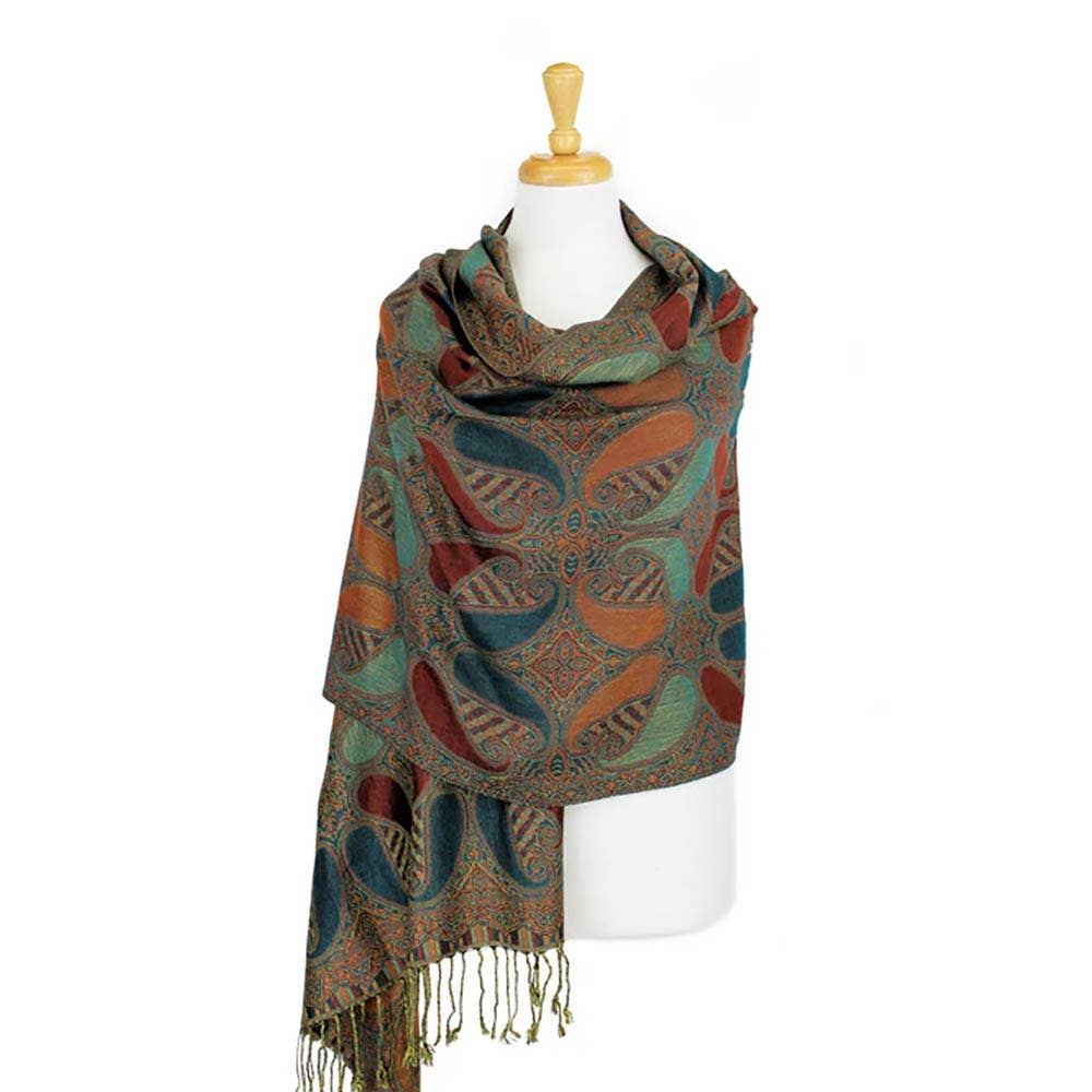 Sensibling Corp. - Wholesale Scarf - Women's - Large Paisley Pashmina Scarf Shawl2
