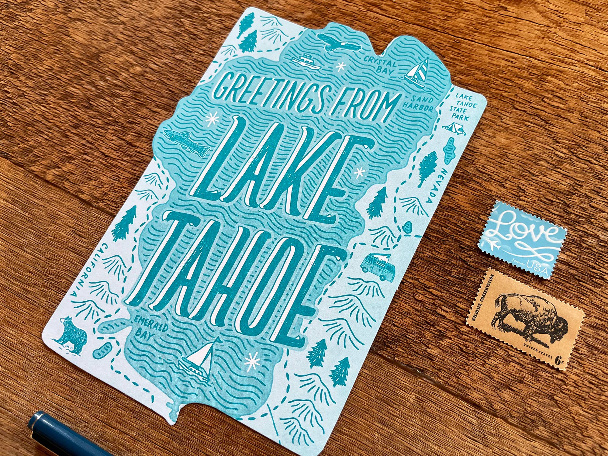 Noteworthy Paper & Press – wholesale Postcard – Lake Tahoe Postcard6