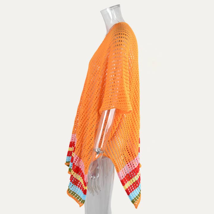 The Moment Collection - Vendita all'ingrosso Copricostume - Donna - Copricostume da bagno all'uncinetto multicolore Seaside Resort Rainbow