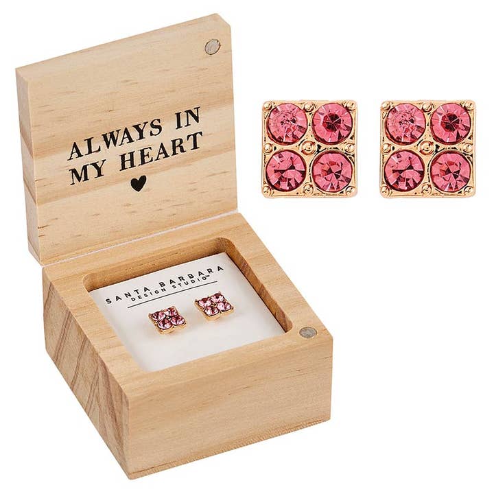 Treasure Box Earrings - Love for wholesale by Santa Barbara Design Studio by Creative Brands