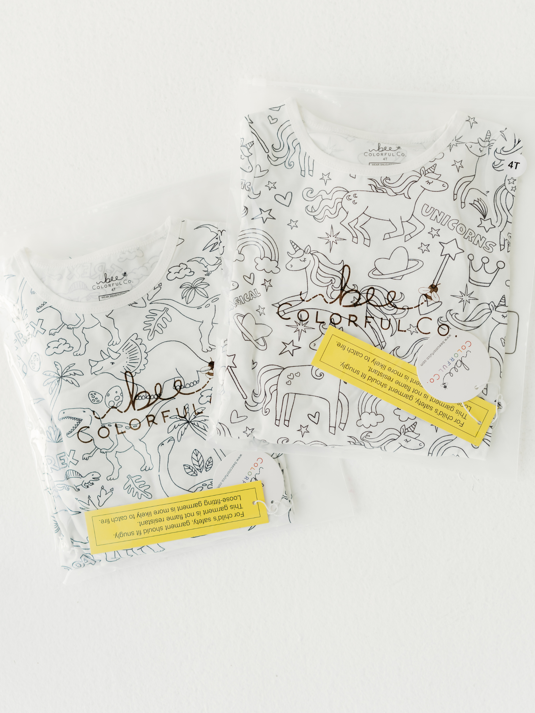 Bee Colorful Co. - Wholesale Sleepwear Set - Kids - Unicorn Coloring Pajamas 2 piece set made from Bamboo8