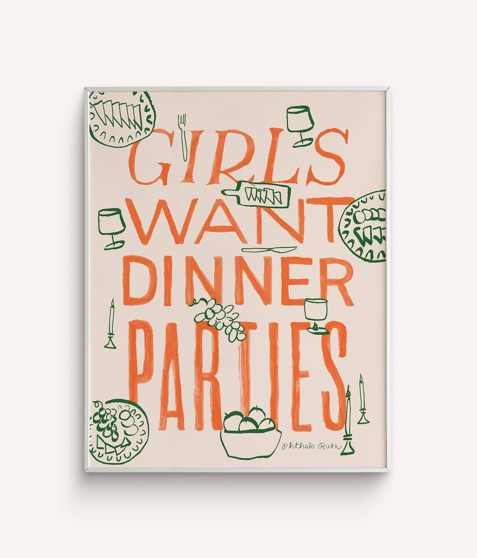 Phthalo Ruth - Wholesale Art Print - Girls Want Dinner Parties Art Print