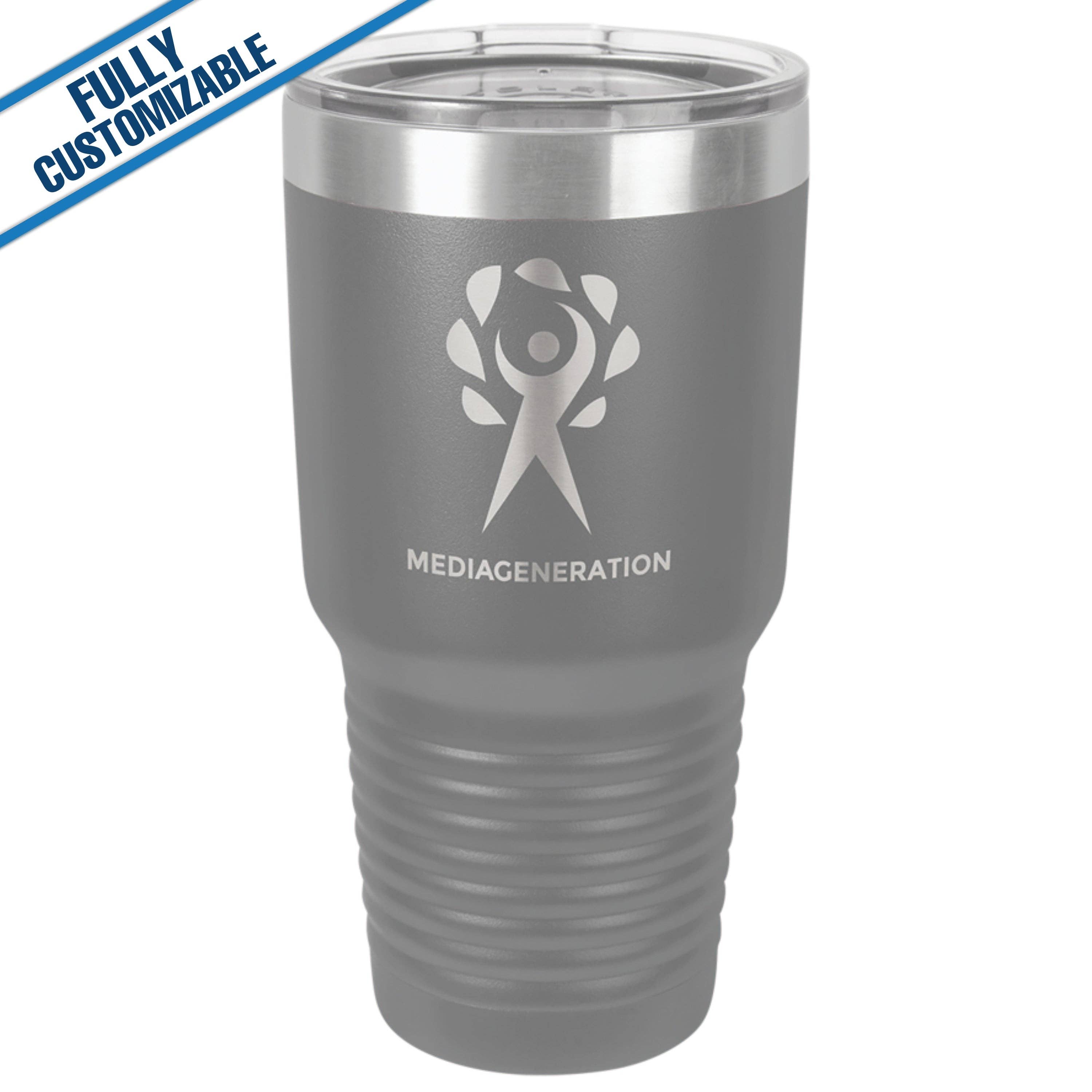 GiftWorksPlus - Wholesale Insulated Mug/Tumbler - 30oz. Engraved Tumbler with Flip Lid - Fully Customizable9