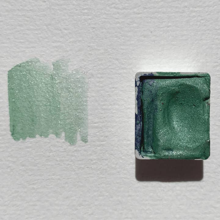 Acquerello artigianale - Serenity 4.0 - Verde iridescente per la vendita all'ingrosso da parte di LA NOUVELLE VAGUE COULEURS