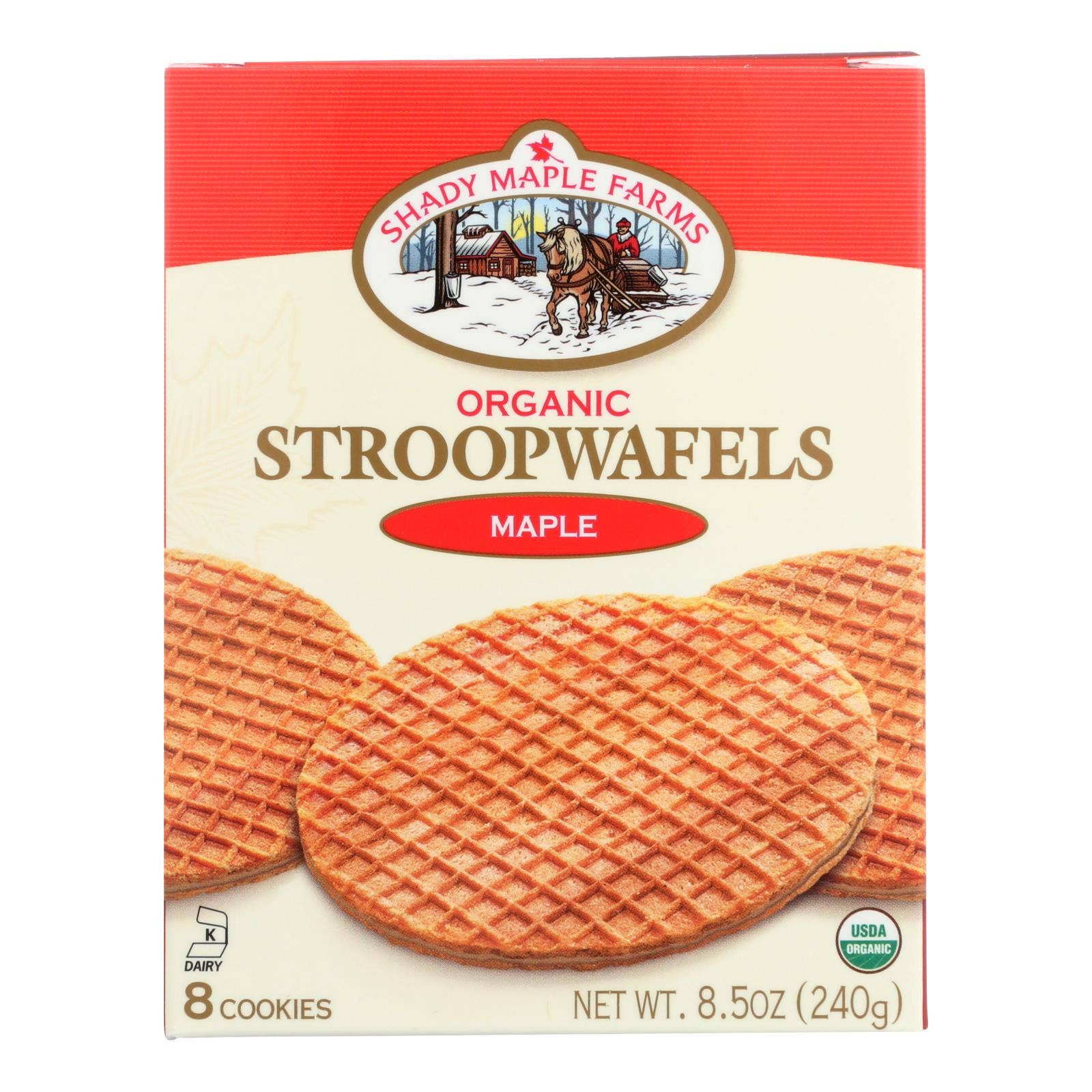 Ware Spark - Wholesale Cookie - Shady Maple Farms Organic Maple Waffle Cookie - Case Of 8 - 8.5 Oz.0