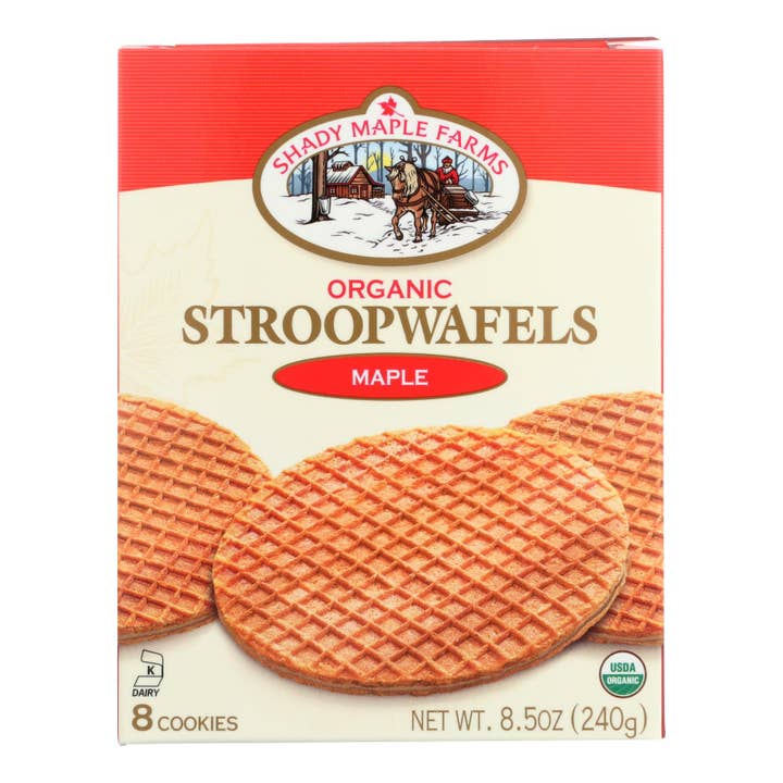 Ware Spark - Wholesale Cookie - Shady Maple Farms Organic Maple Waffle Cookie - Case Of 8 - 8.5 Oz.