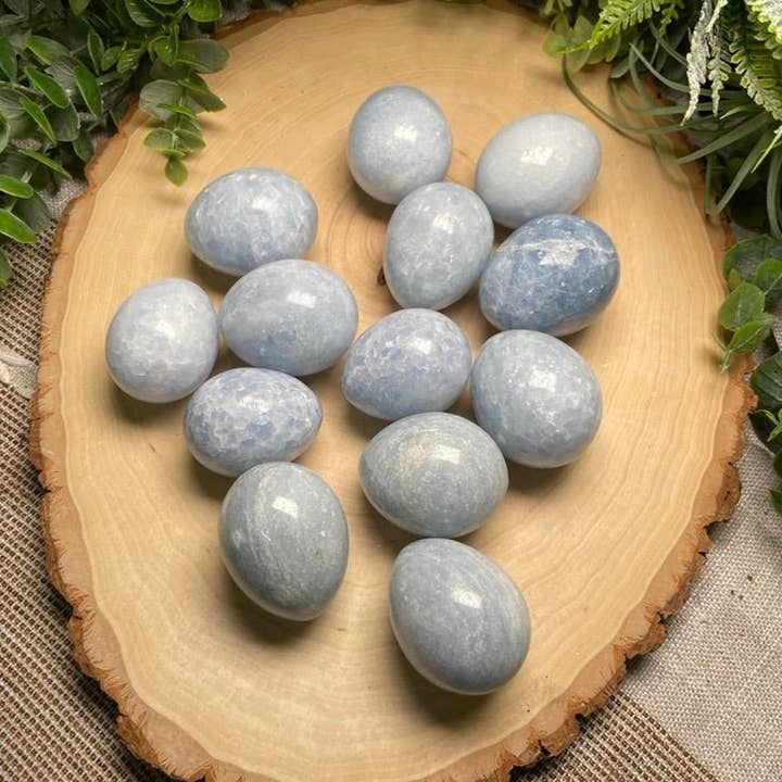 Copper Ashes - Wholesale Spiritual Stone/Crystal - Blue Calcite Egg1