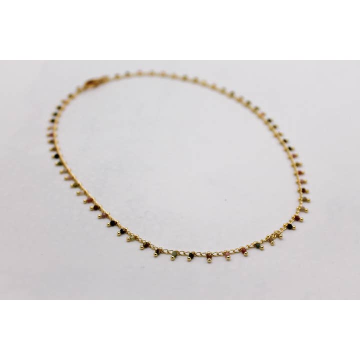 Collar charm oro y turmalina para venta al por mayor de Abby Hook Jewellery