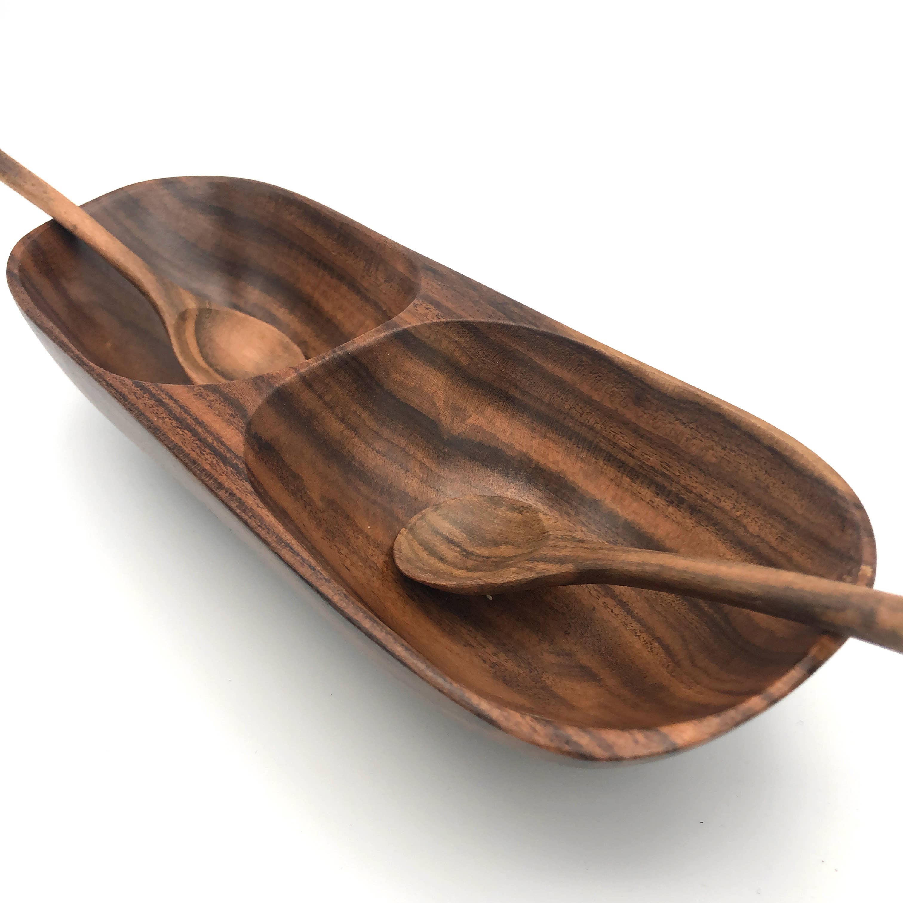Women of the Cloud Forest - Wholesale Serve Bowl - Tropical Hardwood Salsa Dish Small2