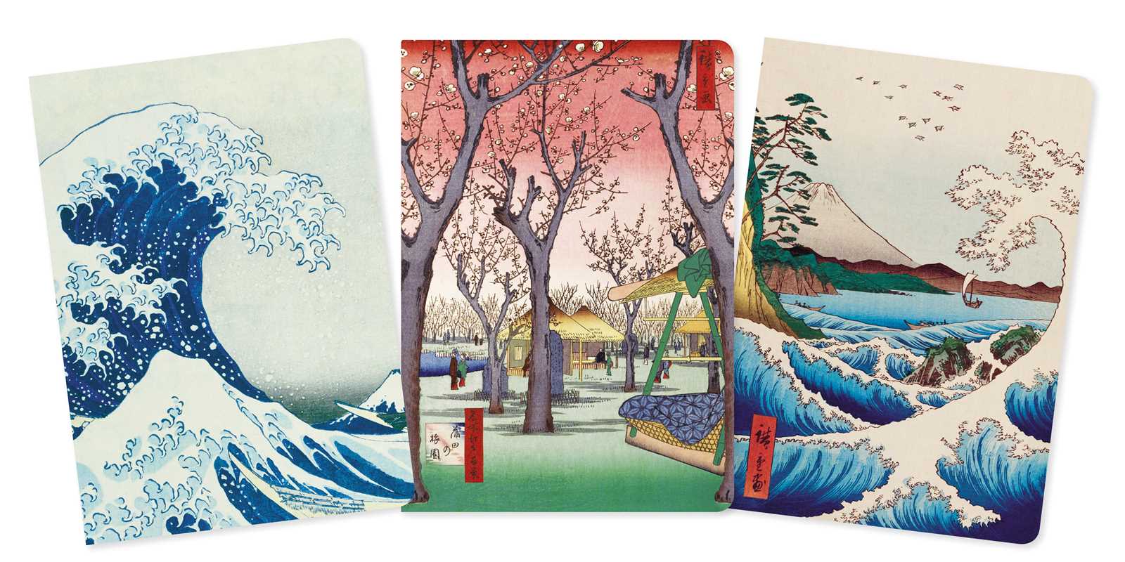 Simon & Schuster - Wholesale Notebook - Japanese Woodblocks Set of 3 Standard Notebooks by1