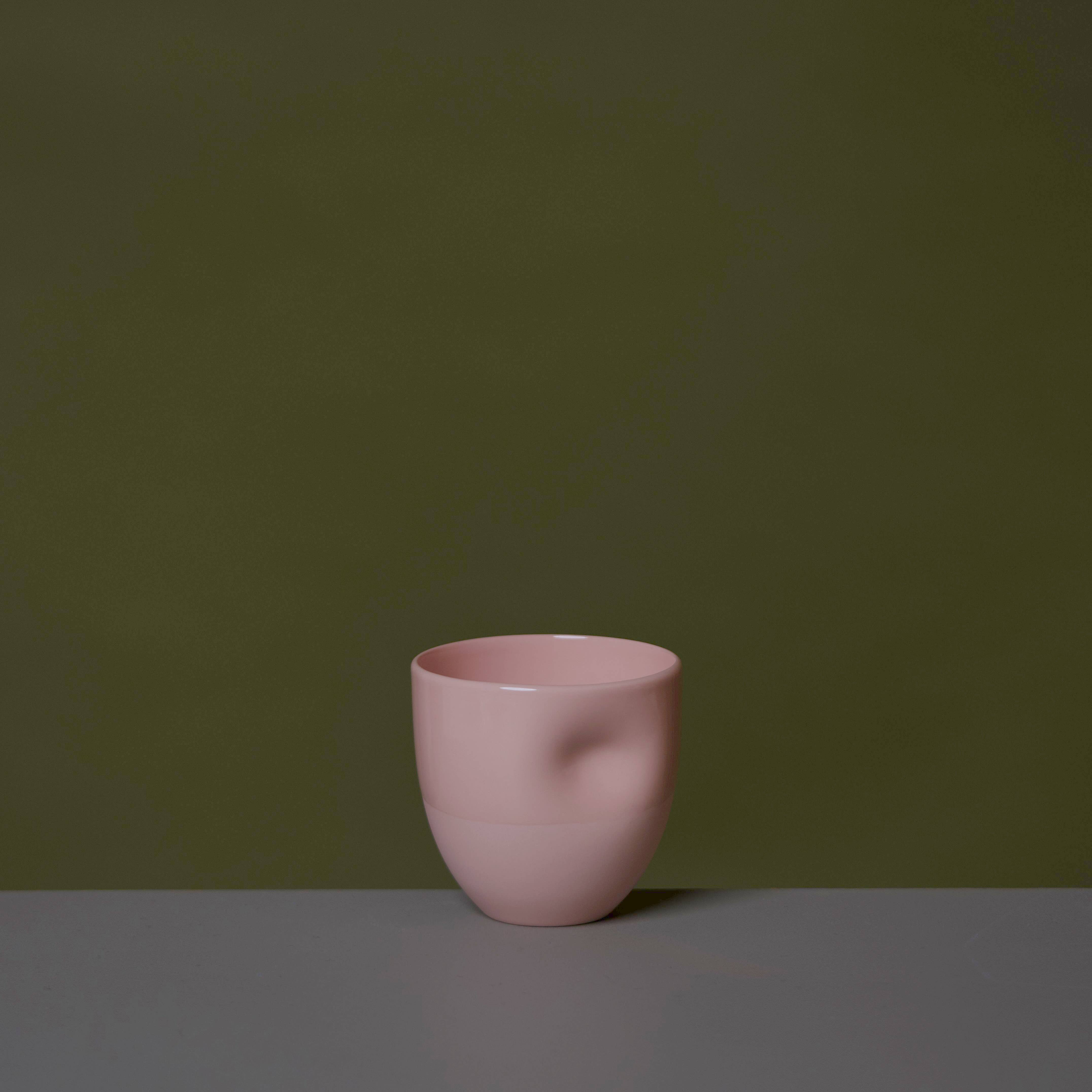 Dusty Pink Unique Porcelain Cup - three sizes for wholesale on Faire2