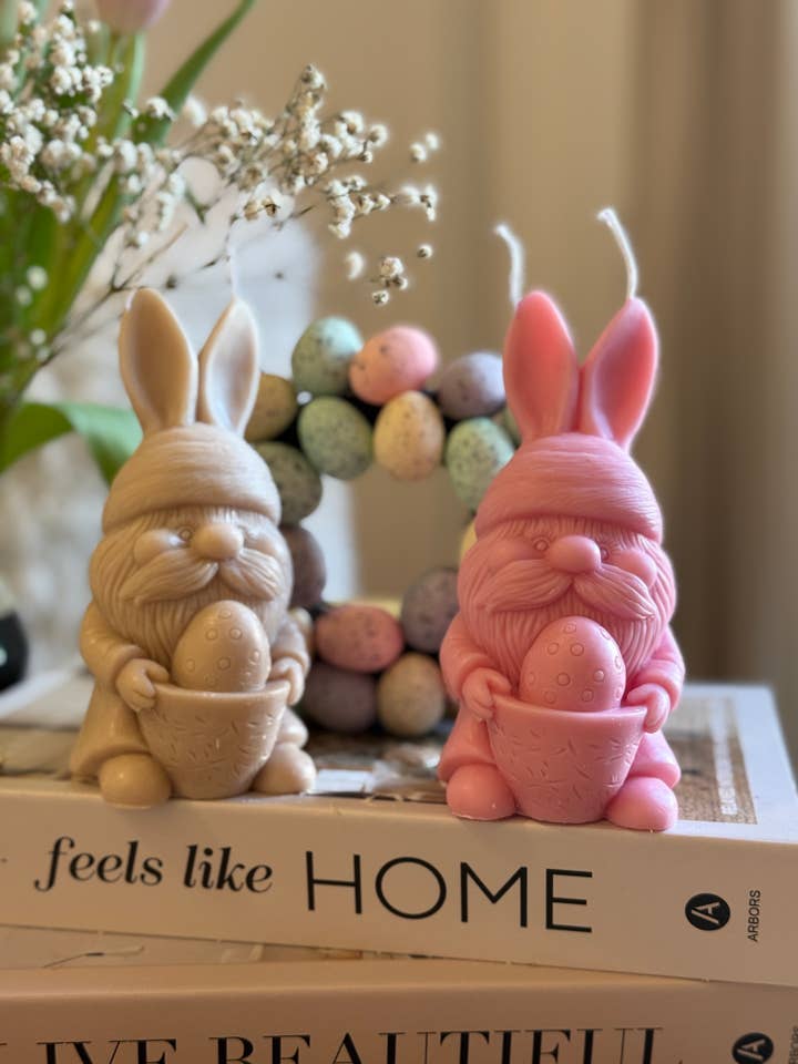 Easter Gnome Bunny Candle for wholesale by Ritual Spirit ltd