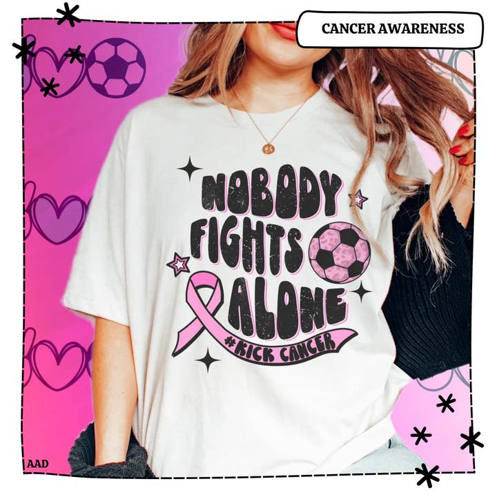 Camiseta/Long Sleeve/Sudadera/Canguro Gráfico Contra el Cáncer para venta al por mayor de Twisted T Creations