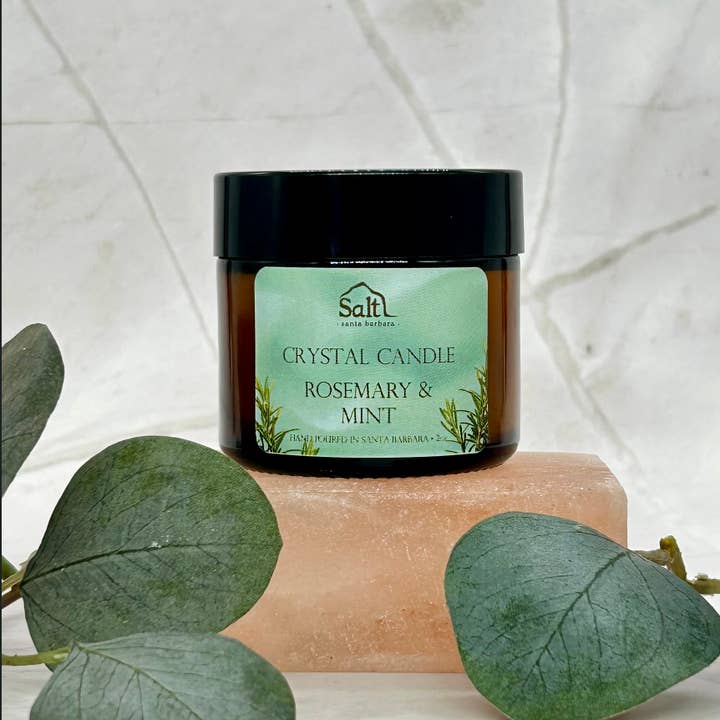 Salt Cave Santa Barbara - Wholesale Jar/Filled Candle - Himalayan Crystal Candle4