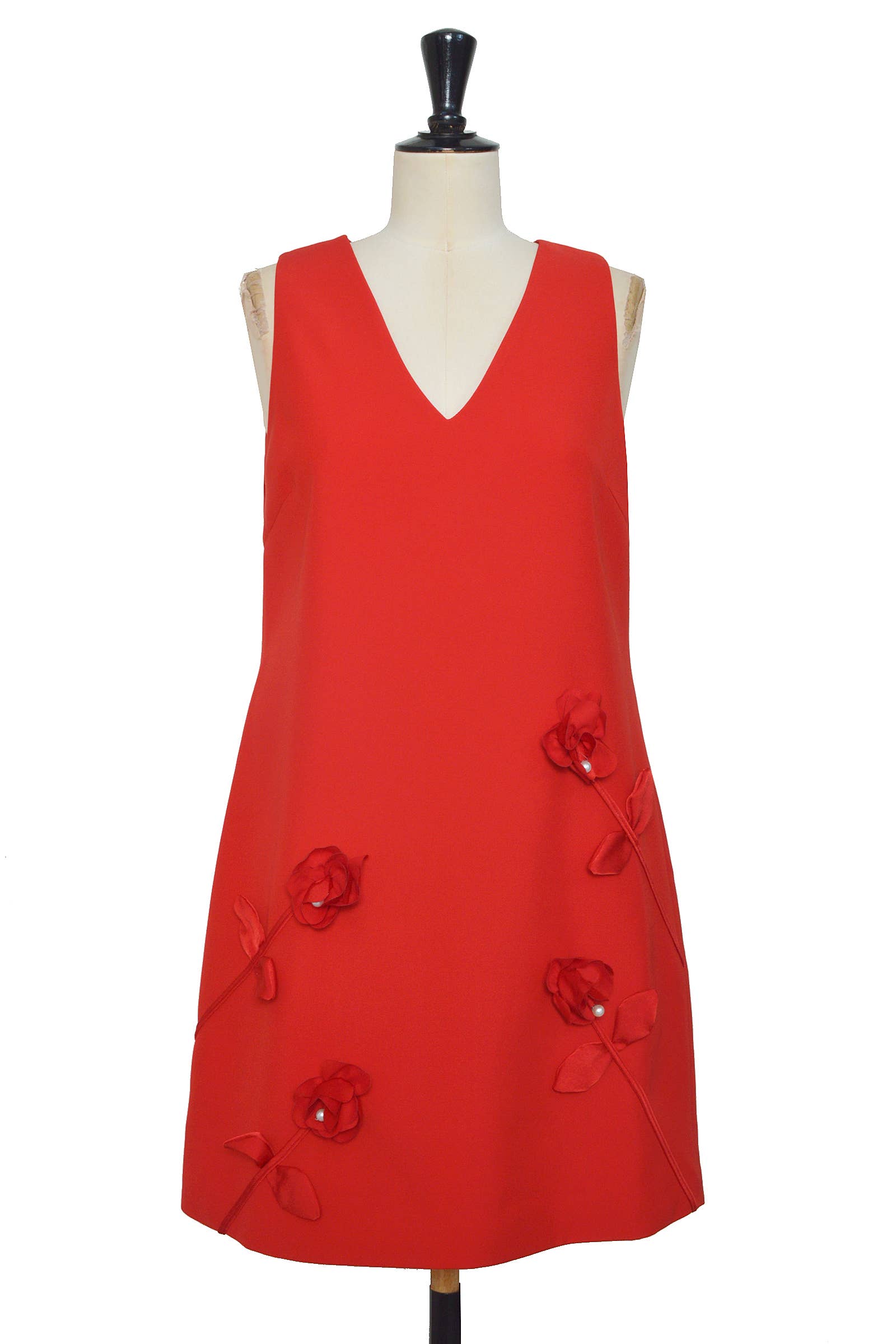 ELLI WHITE - Wholesale Dress - Women's - A-line dress with embossed flowers4