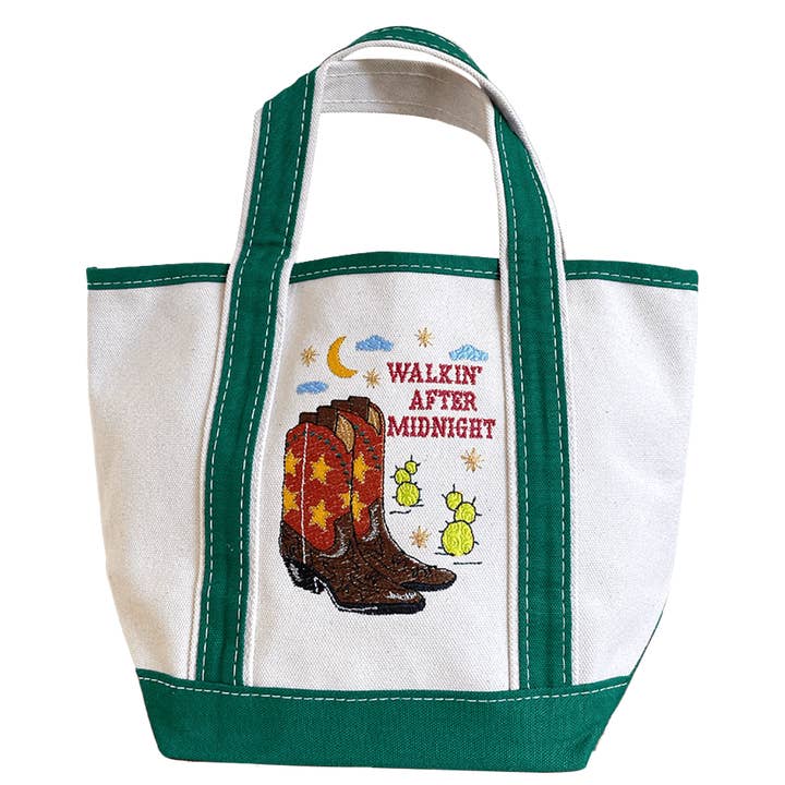 Walkin' After Midnight mini Canvas Tote Bag Vintage Inspired for wholesale by Patch Ya Later